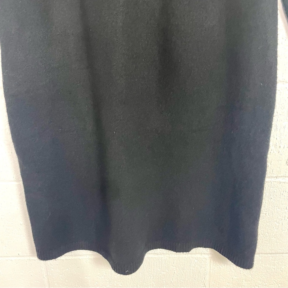 Talbots NWT Long Sleeve Beaded Black Sweater Dress Cable Knit Midi Classic L - Picture 7 of 15